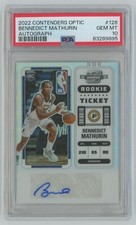 2022-23 Contenders Optic Basketball RC Ticket Auto Bennedict Mathurin 128 PSA 10