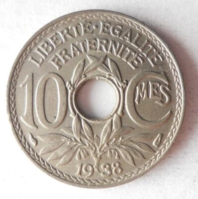 1930 FRANCIA 10 CÉNTIMOS - Moneda de alta calidad - Envío gratuito - France Bin #11 Foto 1 de 2