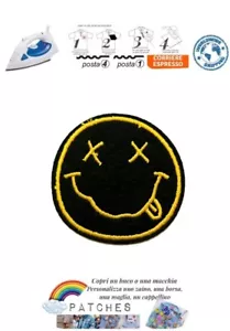 Patch Nirvana Punk Rock Alternative Band Grunge Aufnäher Thermo Kurt Badge - Bild 1 von 2