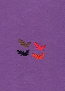 HAPPY THANKSGIVING # 2 OAK LEAVES 2 die cuts scrapbook cards  - Picture 1 of 1