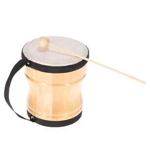 Wood Hand  Drum Musical Percussion Instrument +Stick Z4V5