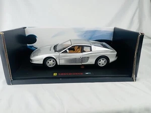 FERRARI TESTAROSSA SILVER, ELITE EDITION 1:18 DIECAST MODEL- BOX HAS SCRATCHES - Picture 1 of 16