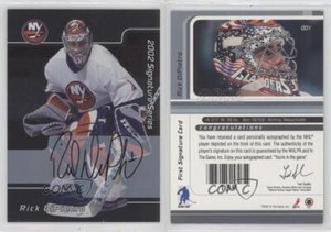 2001-02 ITG Be A Player Signature Series Auto Rick DiPietro #001 Auto