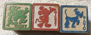 MICKEY MOUSE Vintage (3) Disney Figur Holz Kinder ABC Blöcke Zahlen - Bild 1 von 5