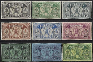 1925 New Hebrides Totem 9v. MNH SG n. 43/51 - Bild 1 von 1