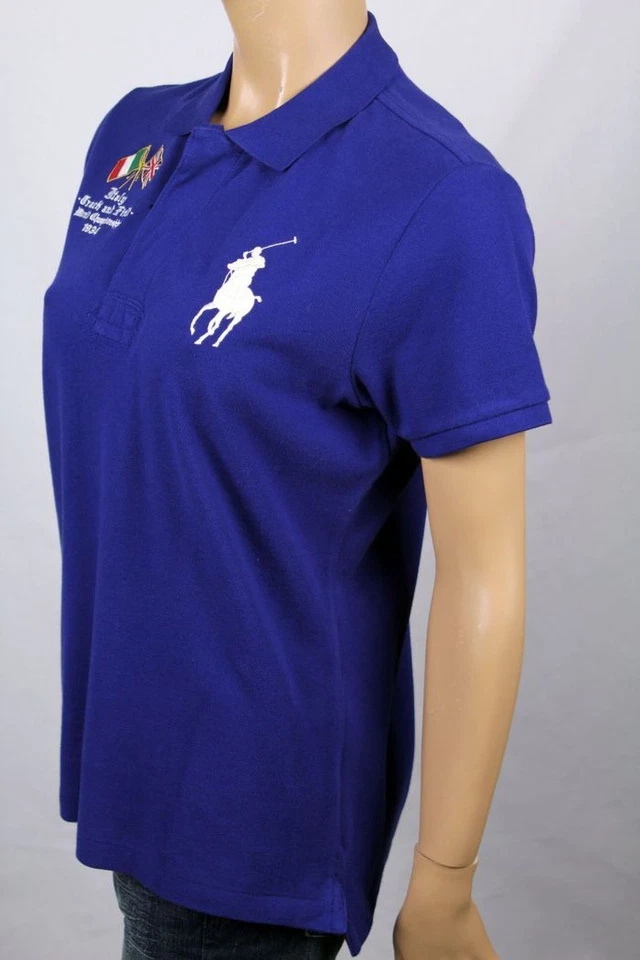 Ralph Lauren Azul Italia Atletismo Flaco POLO Big Pony Nuevo con Etiquetas Foto 1 de 1