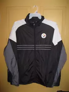 Pittsburgh Steelers Jacket Size XL NFL Reebok 100% Polyester Light Weight (O) - Picture 1 of 9