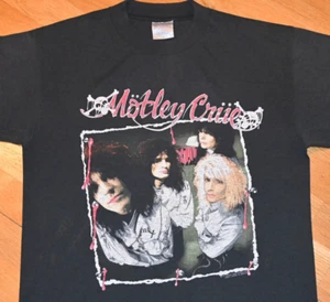 *1989 MOTLEY CRUE* vtg rock concert tour tee t-shirt (M/L) 80's Glam Hair Metal - Picture 1 of 4