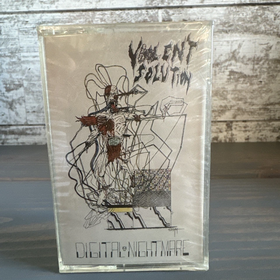 Violent Solution – Digital Nightmare private cassette 1990 DEATH Metal Rare NEW - Image 1 of 4