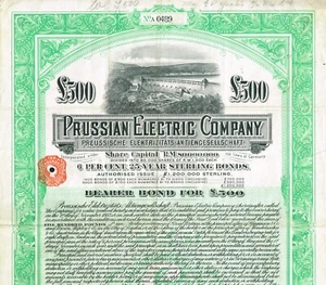 GERMANY SET OF PRUSSIAN ELECTRIC CO stock /bond certificates - Picture 1 of 3
