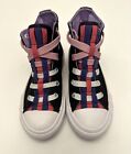 Converse CT AS Loop Holes HI Girl Shoes US 11.5 Black Lilac White New