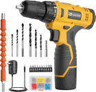 Cordless Drill Set,12V Power Drill Set with Battery and Charger, Electric Drill 