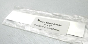 Silver Plating Anode Pure .999 for Silver Electroplating 1" x 6" Anode by Krohn - Picture 1 of 4