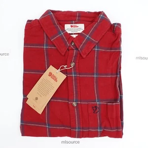 Fjallraven Comfort Ovik Plaid Flannel Shirt 84132-345-560 Red/Navy Size L Men's - Picture 1 of 11