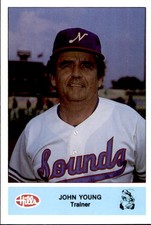 1987 Nashville Sounds Team Issue #25 John Young Trainer Baseball Card