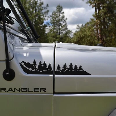 Calcomanía todoterreno Trail para capó de Jeep Wrangler TJ (1997-2006) Foto 1 de 2