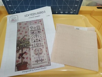 Rosewood Manor Sixteen Birds/ A Dutch Sampler Cross St Pattern & Belfast Linen - Image 1 of 4