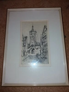 gerahmter Kunstdruck Rothenburg ob der Tauber um 1900 - limitierte Auflage 6/100 - Bild 1 von 9