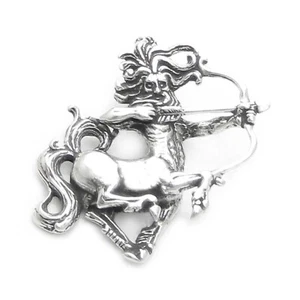 Sagittarius Zodiac Sign Archer 925 Sterling Silver Pendant MADE IN USA - Picture 1 of 3