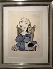 Pablo Picasso Femme Blonde Au Fauteuil D'Osier AP 10 Lithograph Signed M Picasso