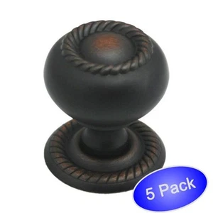 * Paquete de 5* Perillas huecas de bronce frotadas con aceite para gabinete Cosmas #4040ORB - Imagen 1 de 1