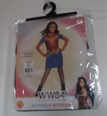 NIÑAS MUJER MARAVILLA WW84 DISFRAZ NIÑO - VESTIDO Y TIARA - X-PEQUEÑO (3-4) - NUEVO CON ETIQUETAS Foto 1 de 3