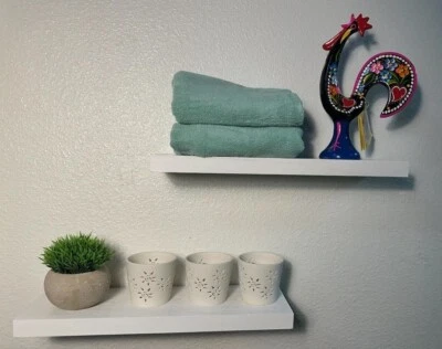 Floating Shelf - Stylish Wall-Mounted Shelves for Home and Office White - Image 1 of 4