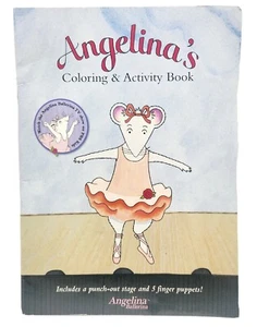 Angelina Ballerina Coloring and Activity Book IN TACT CUT OUTS, EUC - Picture 1 of 6