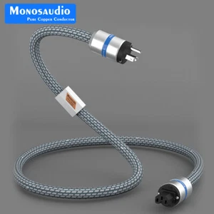 Monosaudio 5.5Sq 4N OFC 10AWG Power Cables HiFi AC Supply Cord W/ US/EU IEC Plug - Picture 1 of 21