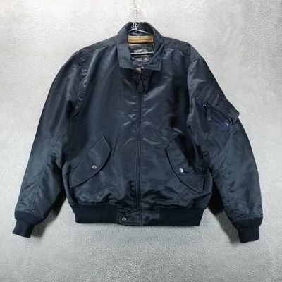 VTG Cockpit USA Jacket Mens XL Blue 90s Flyers Combat Nylon Zip Up - Image 1 of 4