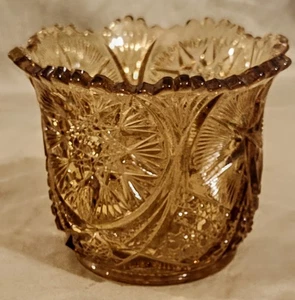 Vintage Kemple Wheaton Amber Glass - Yutec - Sugar Bowl No Chips or Cracks EUC - Picture 1 of 4