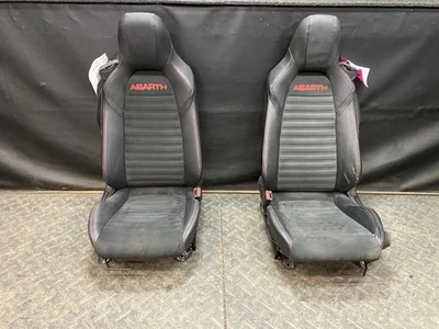 17-20 FIAT 124 SPIDER ABARTH FRONT DRIVER & PASSENGER SEATS NERO BLACK X9 - Image 1 of 4