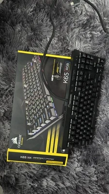CORSAIR K65 RGB RAPIDFIRE Gaming-Tastatur, Detsch - Schwarz - Bild 1 von 4