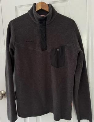 Pullover polar Mammut L para hombre media cremallera botón gris bolsillo logotipo Innominata ML Foto 1 de 4