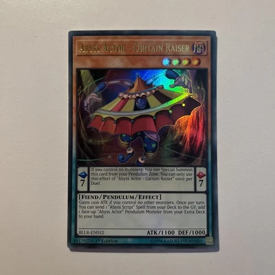 YuGiOh Abyss Actor - Curtain Raiser Ultra Rare 1st Edition BLLR-EN012 - Bild 1 von 2
