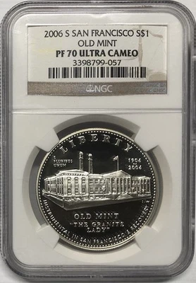 2006 SAN FRAN OLD MINT Silver Dollar NGC PF70💥FLAWLESS QUALITY💥 - Image 1 of 4