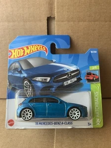 Hot Wheels Mercedes Benz A Class 1:64 Scale Short Card Blue - Picture 1 of 4