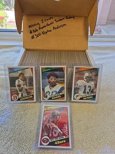 1984 TOPPS FOOTBALL  SET Minus 2 Includes Marino Montana Elway Dickerson   WS - Picture 1 of 11