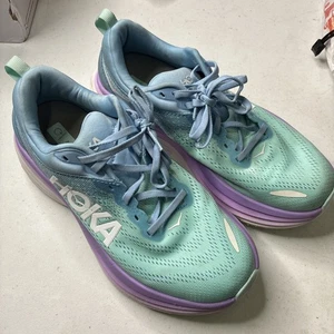 Women’s Hoka Bondi 8 Airy Blue Sunlit Ocean Size 8.5D Running Shoe Sneakers - Picture 1 of 8
