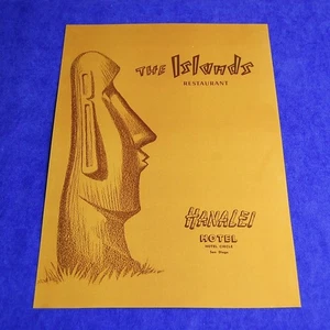 IMPRESIÓN DE PÓSTER DE PORTADA DE MENÚ DE LAS ISLAS RESTAURANTE TIKI, SAN DIEGO, CALIFORNIA - Imagen 1 de 3