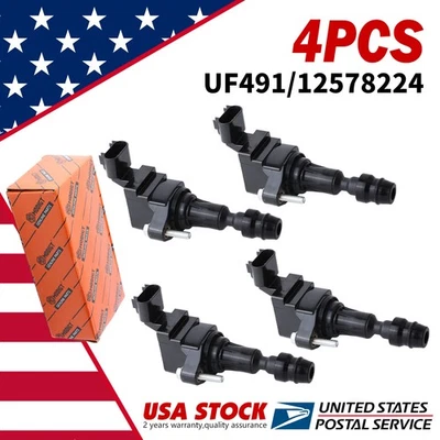 4x Bobinas de Encendido UF491 Para Chevrolet Captiva Sport 2.4L 12578224 Confiables Nuevas Foto 1 de 4