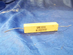 1ps CERAMIC RESISTOR 8 OHM 20 WATT audio dummy load or impedance match USA 5% - Picture 1 of 1