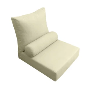 |COVER ONLY| 23x24x6 Knife Edge Outdoor Deep Seat Cushion with Bolster AD005 - Picture 1 of 16