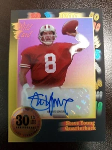 2021 Wild Card 30th Anniversary Steve Young National exclusive Auto SP /250 - Picture 1 of 2
