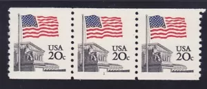 US 1895 MNH 1981 20¢ Flag over Supreme Court Plate No Coil PNC3 Plate #1 - Picture 1 of 1