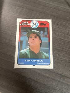 1989 Topps Cap'n Crunch #1 JOSE CANSECO Oakland Athletics ~F7EE