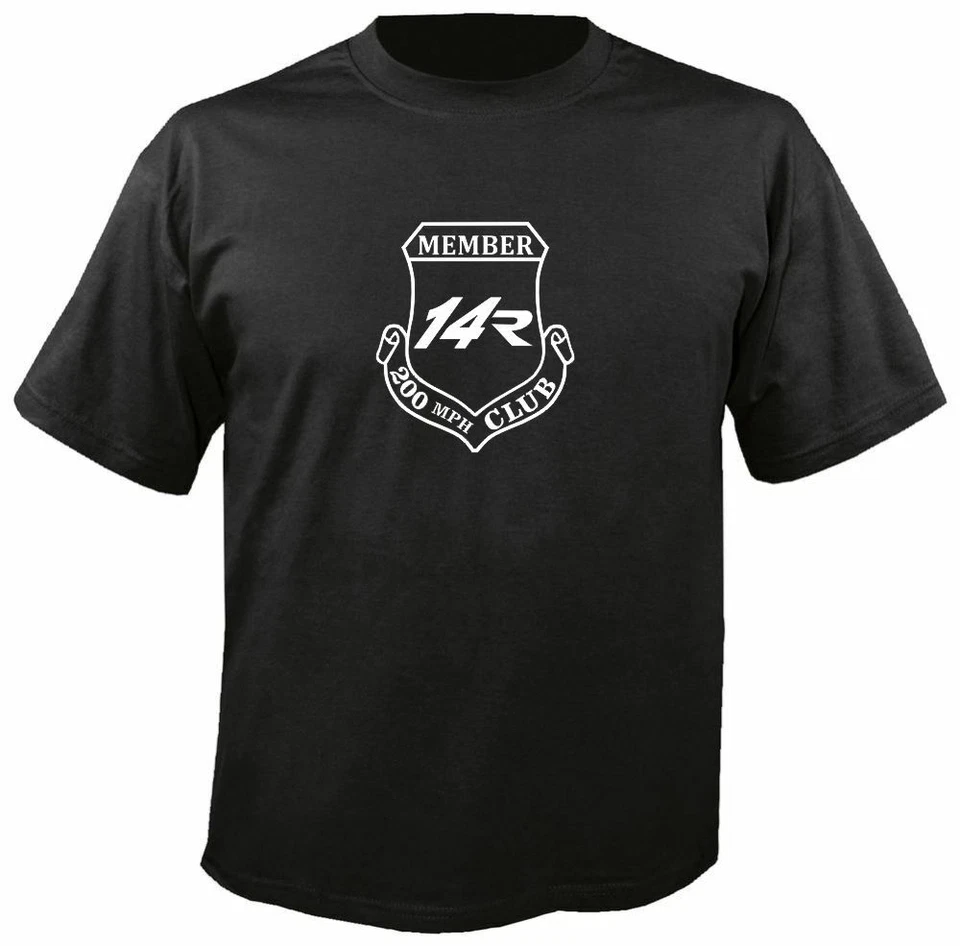 CAMISETA NINJA ZX14 "200mph CLUB", S-3X, zx 14r kawasaki moto zx14r turbo Foto 1 de 1