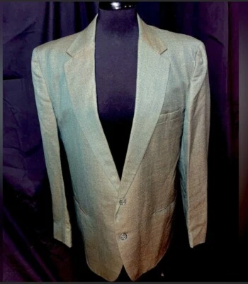 复古 20 世纪 60 年代绿色鲨鱼皮套装 Brent 品牌 — 第 1/4 张图片