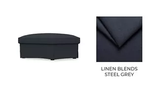 F�RL�V IKEA Ottoman Cover - Linen Blends / Steel Grey - Picture 1 of 3