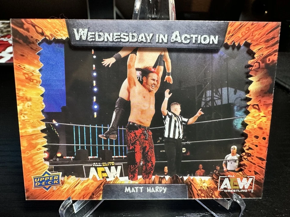 MATT HARDY 2021 AEW UPPER DECK WEDNESDAY IN ACTION FIRST EDITION - Image 1 of 2
